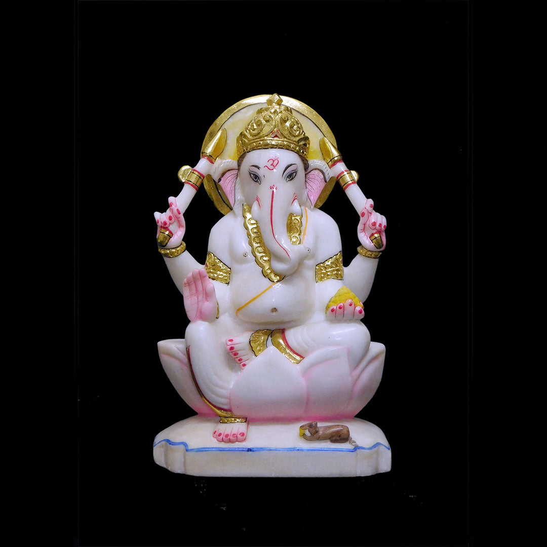 Ganesh Ji Makrana White Marble
