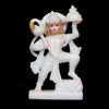 Veer Hanuman Ji Makrana White Marble Statue
