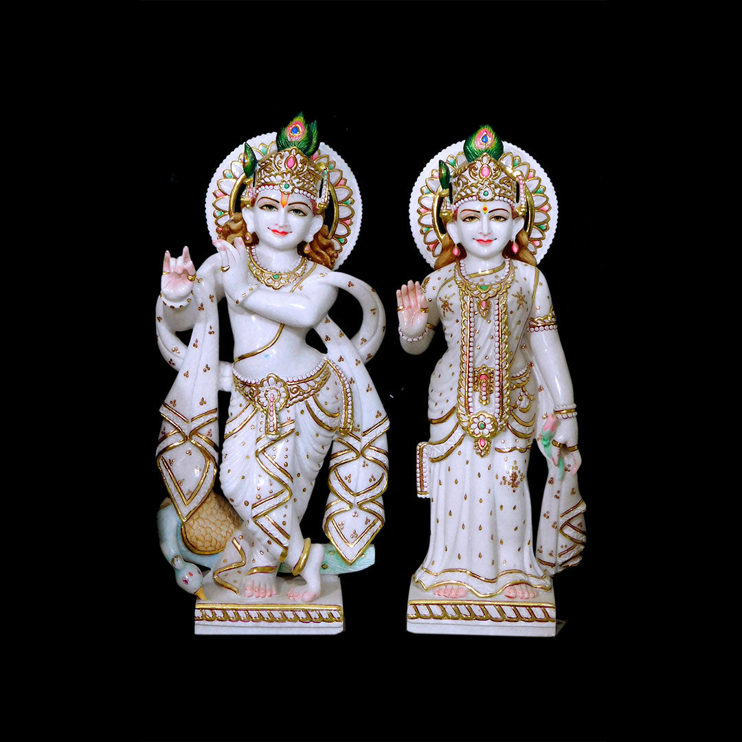 Radha Krishna Marble Statue For Home Temple (Vietnam)