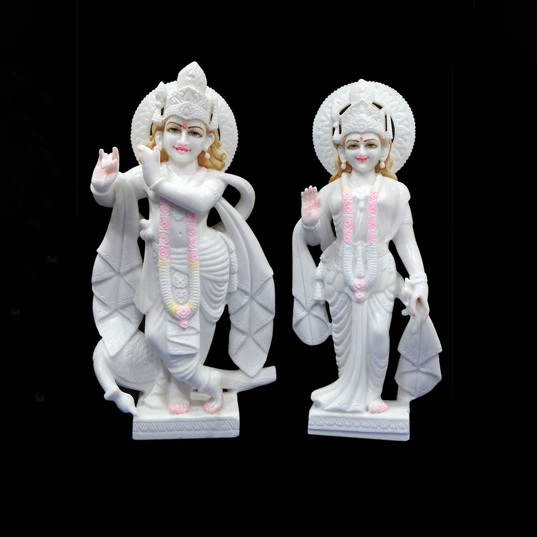 Radha Krishna Marble Statue For Temple (Vietnam)
