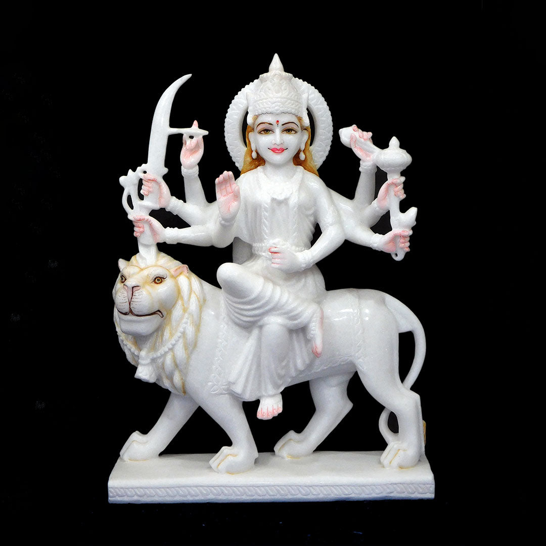 Durga Mata Marble Statue For Temple (Vietnam)
