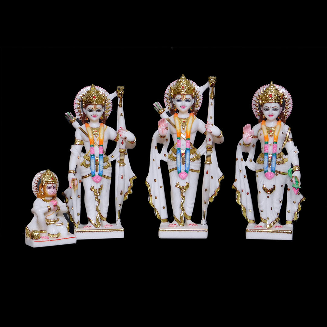 Ram Darbar Marble Statue For Temple (Makrana White)