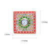 Marble Rectangular Clock With Kundan stones Red And Green Color