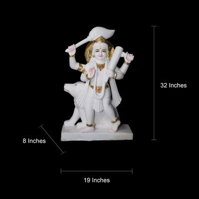 Bhairav Ji Marble Statue