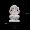 Marble Ghanesh Statue with Ladoo in Left Hand