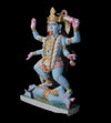 Alwar Marble Handpainted Mahakali Statue Standing on Shiv Ji