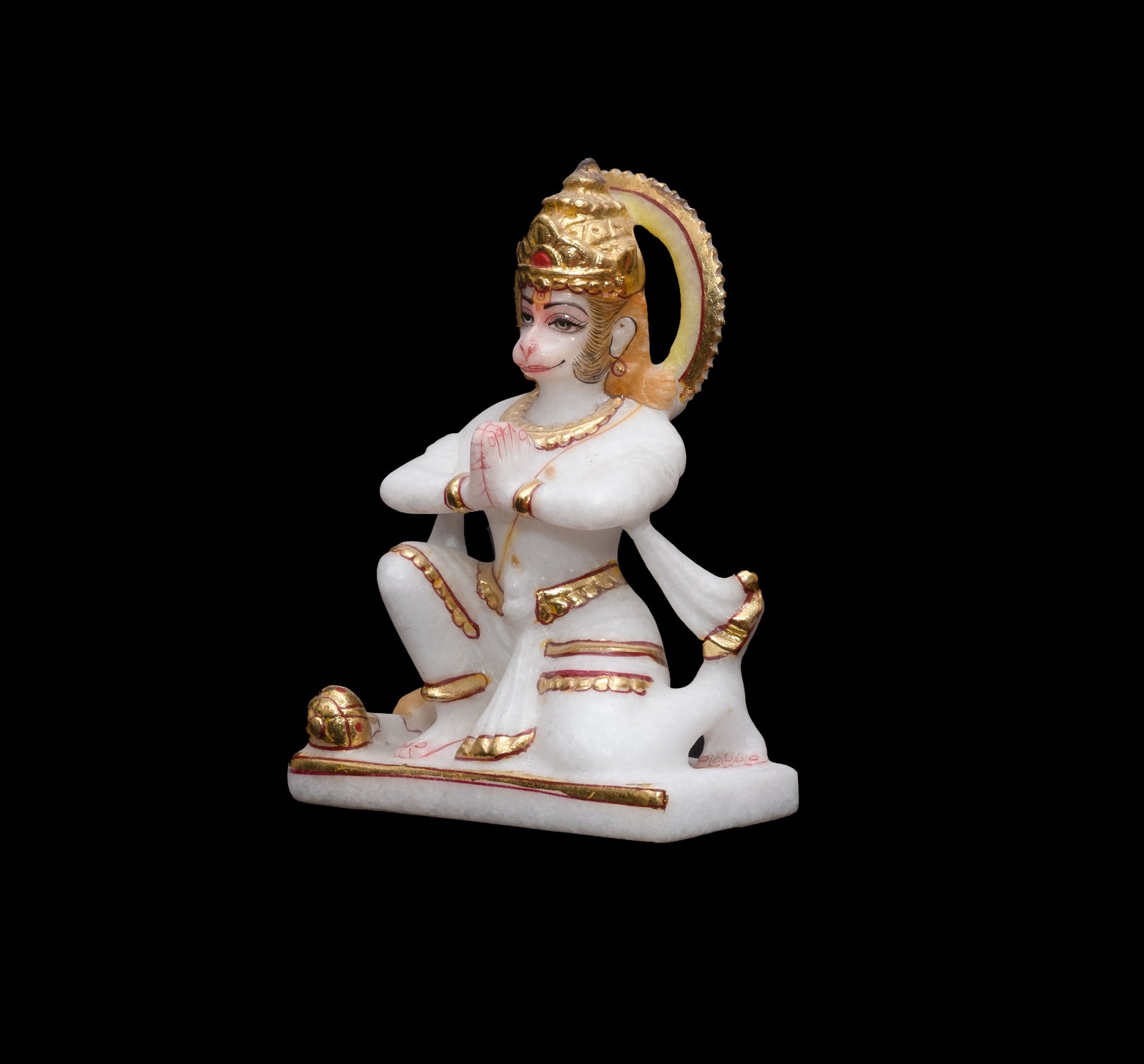 Marble Statue Of Lord Hanuman For Pooja Home Decorative