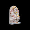 Ganesh Marble Statue In Framed Marble For Temple Home Office