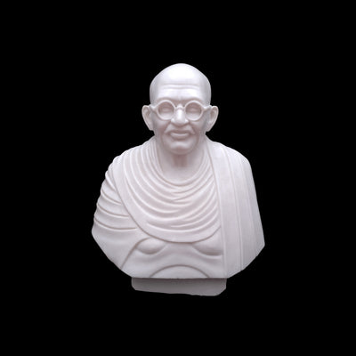 Mahatma Gandhi Whit Marble Statue For Home Office Decoration
