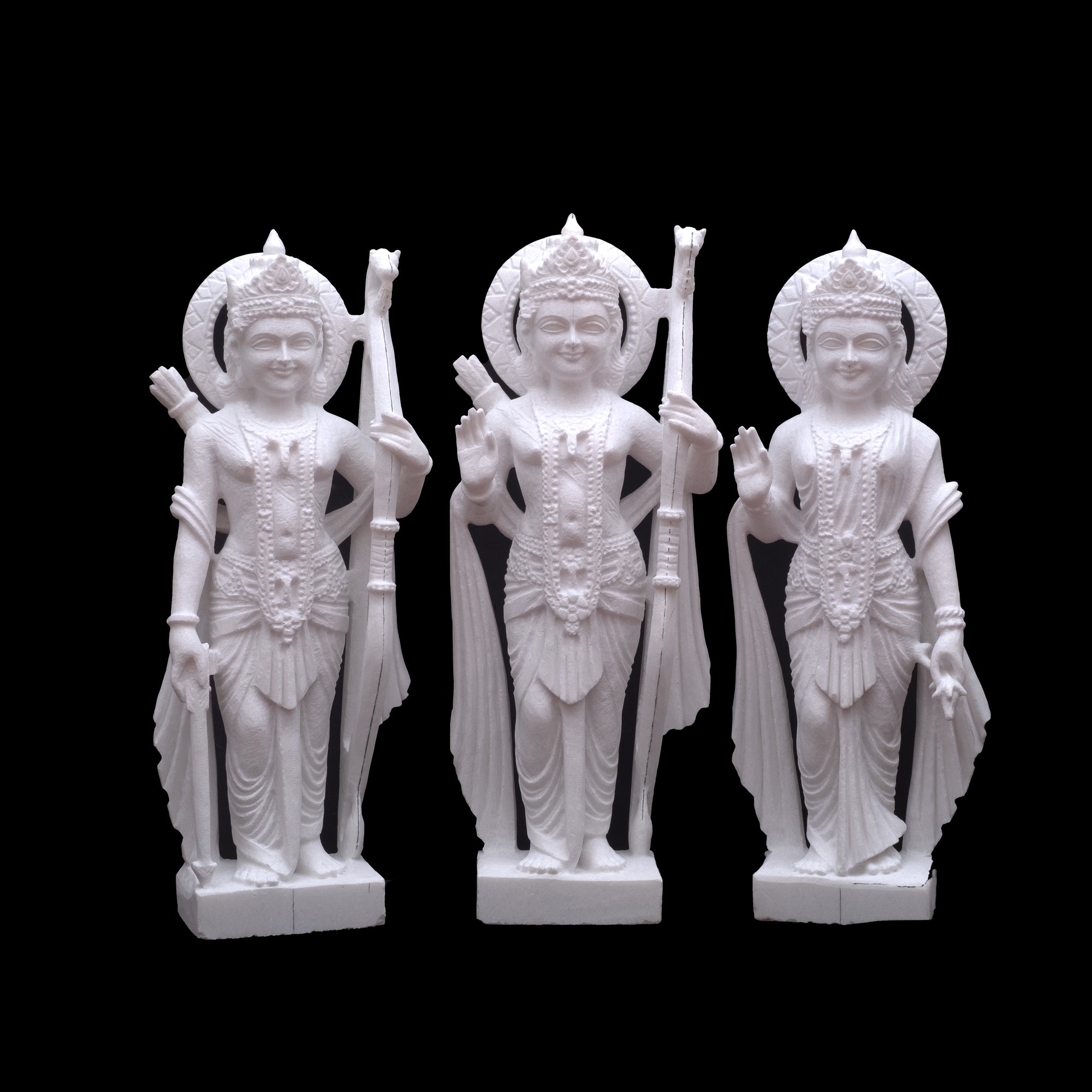 Marble Ram His Wife Sita and Lakshman For Temple And Home