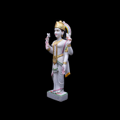 Laxmi Marble Statue in Standing For Temple