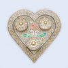 Heart-shaped Marble Tray Set with 3 Round Boxes Minakari Handpainted Tray