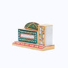 Marble 2 Sectioned Minakari Handpainted Card Holder/Pen Stand