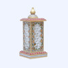 Marble Rectangular Handpainted Minakari Lamp with Jali work