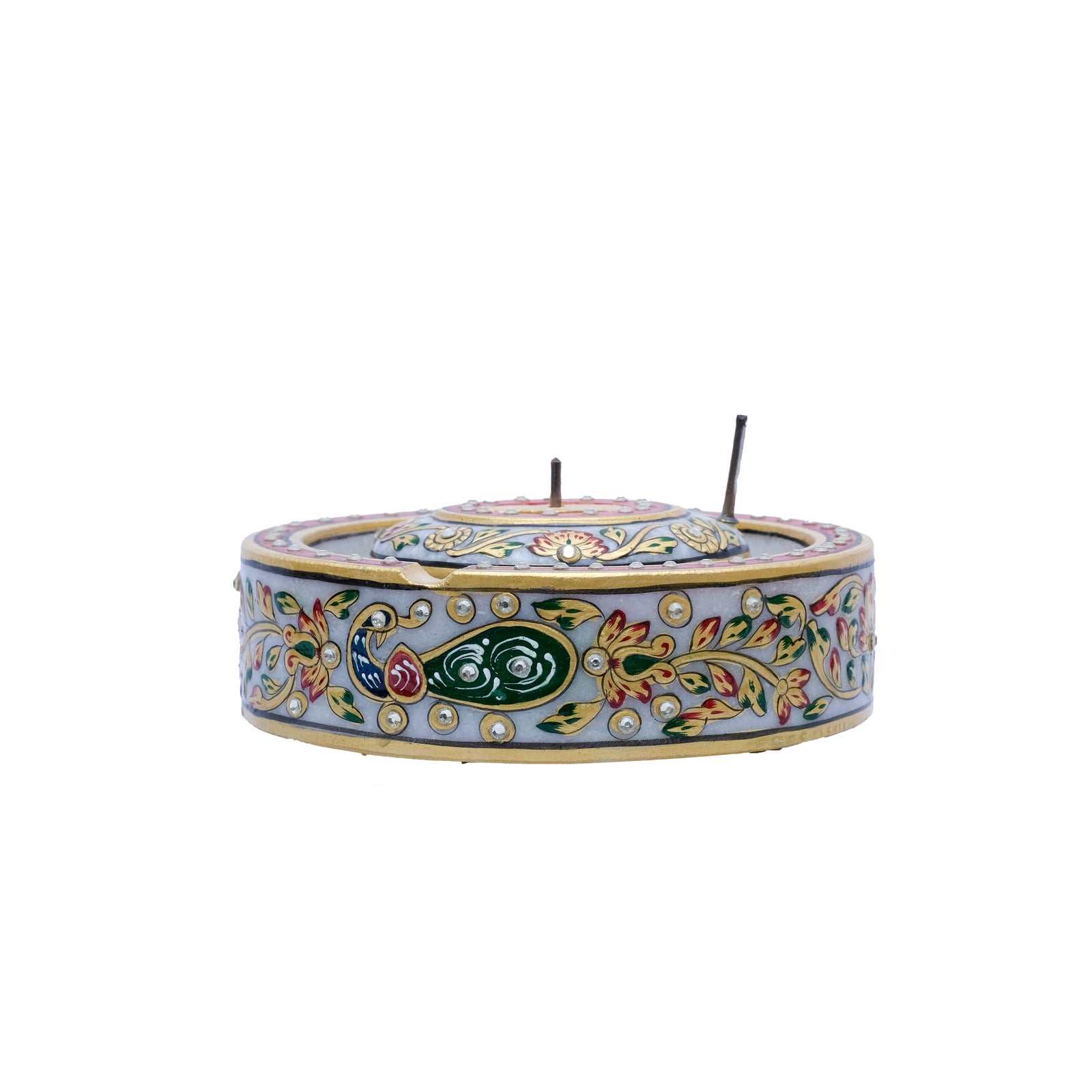 Minakari Art Marble Chakki For Wheat Grind Pulses Into Flour