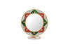 Handpainted Marble Minakari Mirror Circular Mirror Kundan Work With Stand