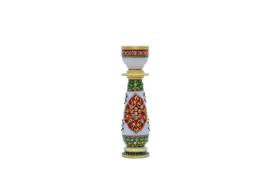 Cylindrical Handpainted Minakari Candle Stand For Dinner