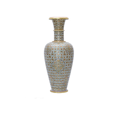 Minakari Artwork Long-Necked Large Marble Vase For Home