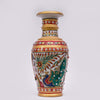 Long-necked Vase | Round shaped Minakari Handpainted Marble Vase