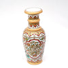 Marble Long-necked Vase | Round shaped Minakari Handpainted Vase