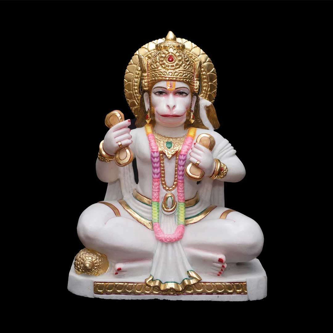Marble Kirtan Position Hanuman Ji with khartaal
