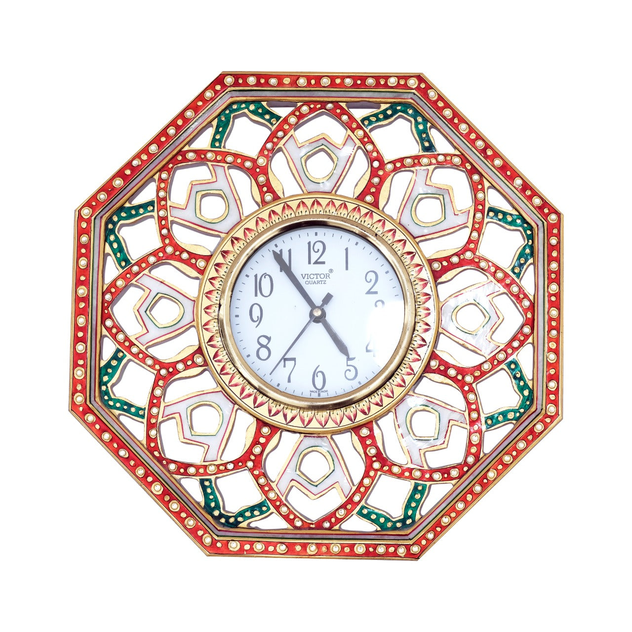 Octagonal Shape Clock Marble Octagon-Shaped Clock For Home Office living Room