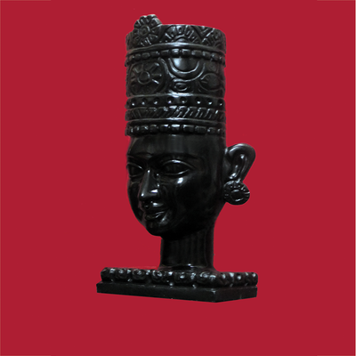 Khatu Shyam Baba Marble Statue (Black)