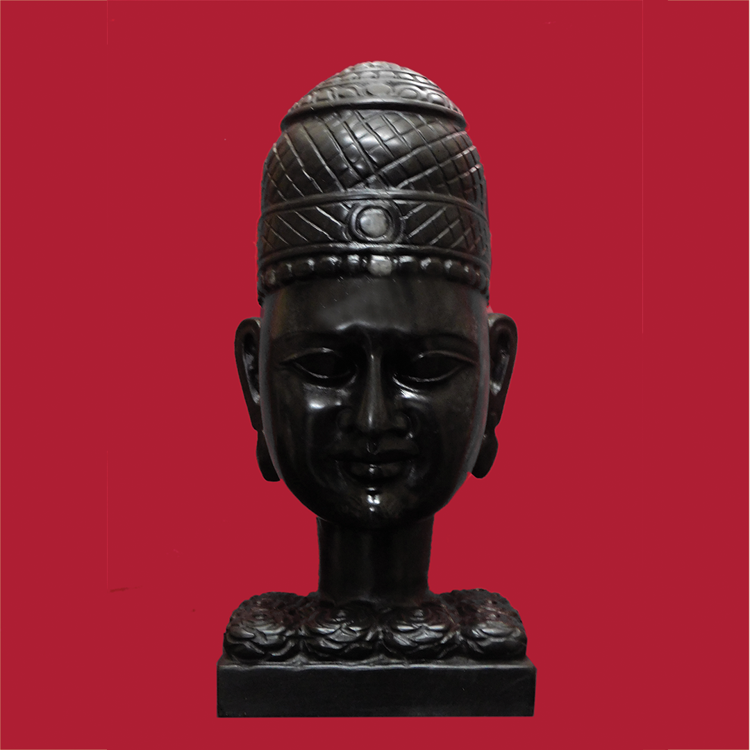 Khatu Shyam Baba Marble Statue (Black)