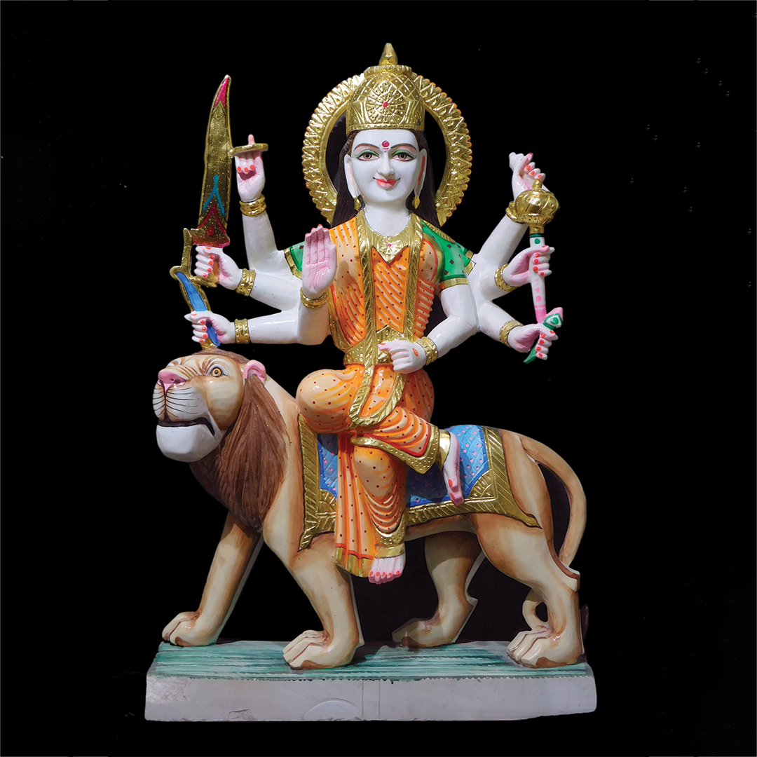 Durga Mata Marble Statue