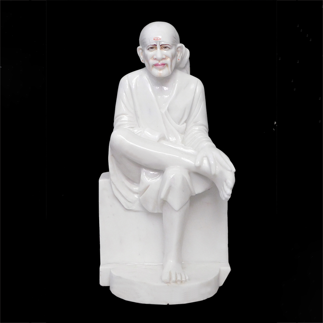Brass Statue Shirdi Sai Baba Sitting Position Murti Idol Sculpture  Meditation | eBay
