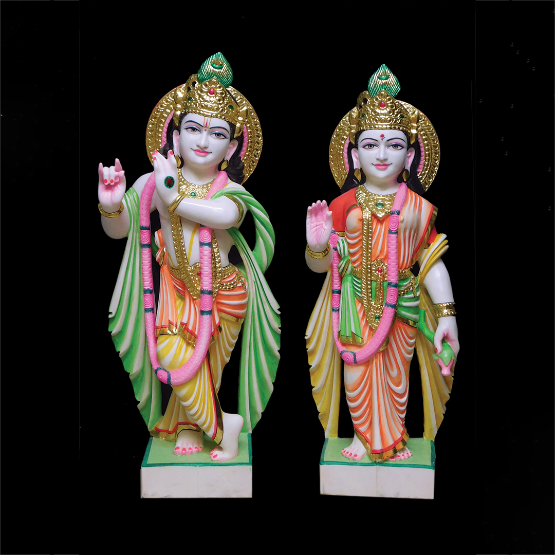 Radha Krishna Marble Statue